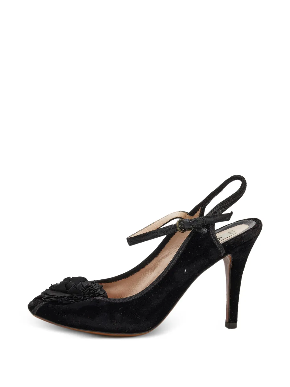 Moschino Pre-Owned Mary Jane flower embellished sandals - Nero
