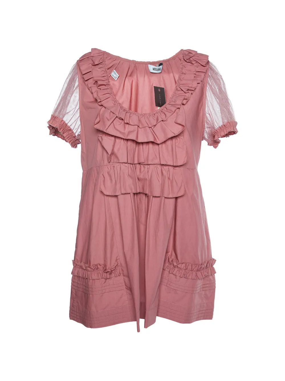 Moschino Pre-Owned ruffled-detailing top - Rosa