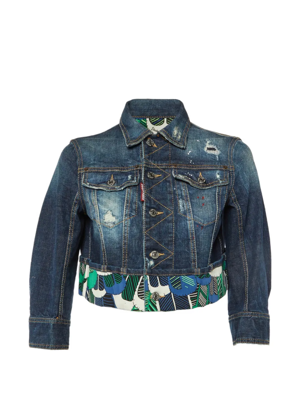 DSQUARED2 cropped denim jacket - Blu