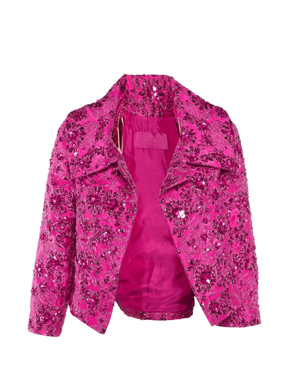 Valentino Garavani Pre-Owned Sequin embellished brocade jacket - Rosa