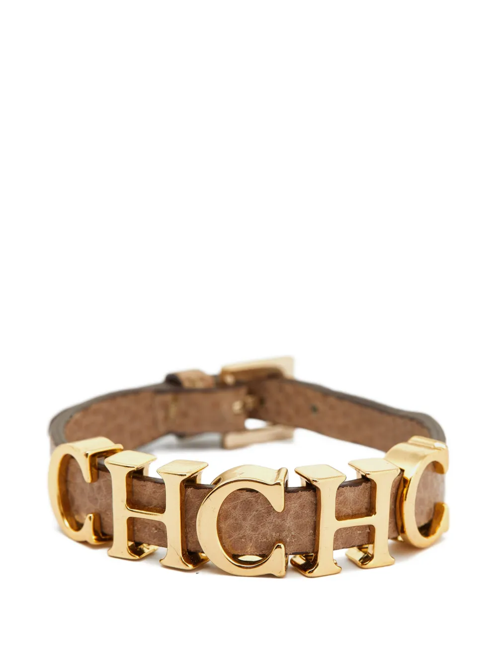 Carolina Herrera Vintage CH logo charm bracelet - Oro