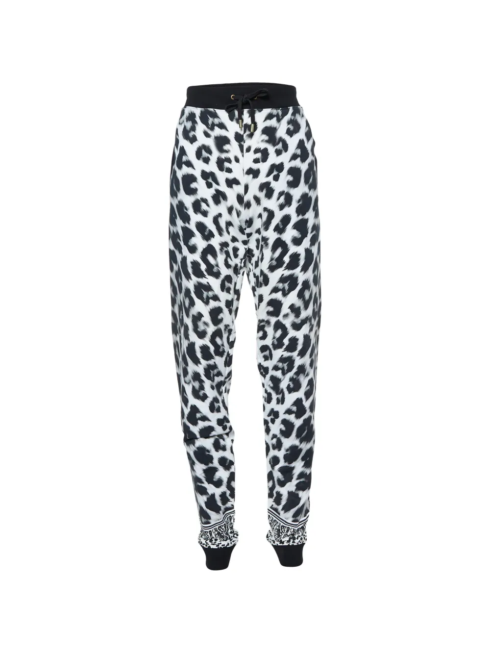 Pre-owned Versace Leopard-print Trousers In White