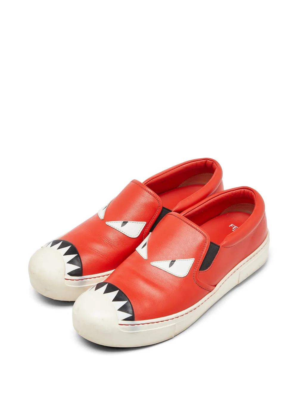 Fendi Pre-Owned Monster slip-on sneakers - Rot