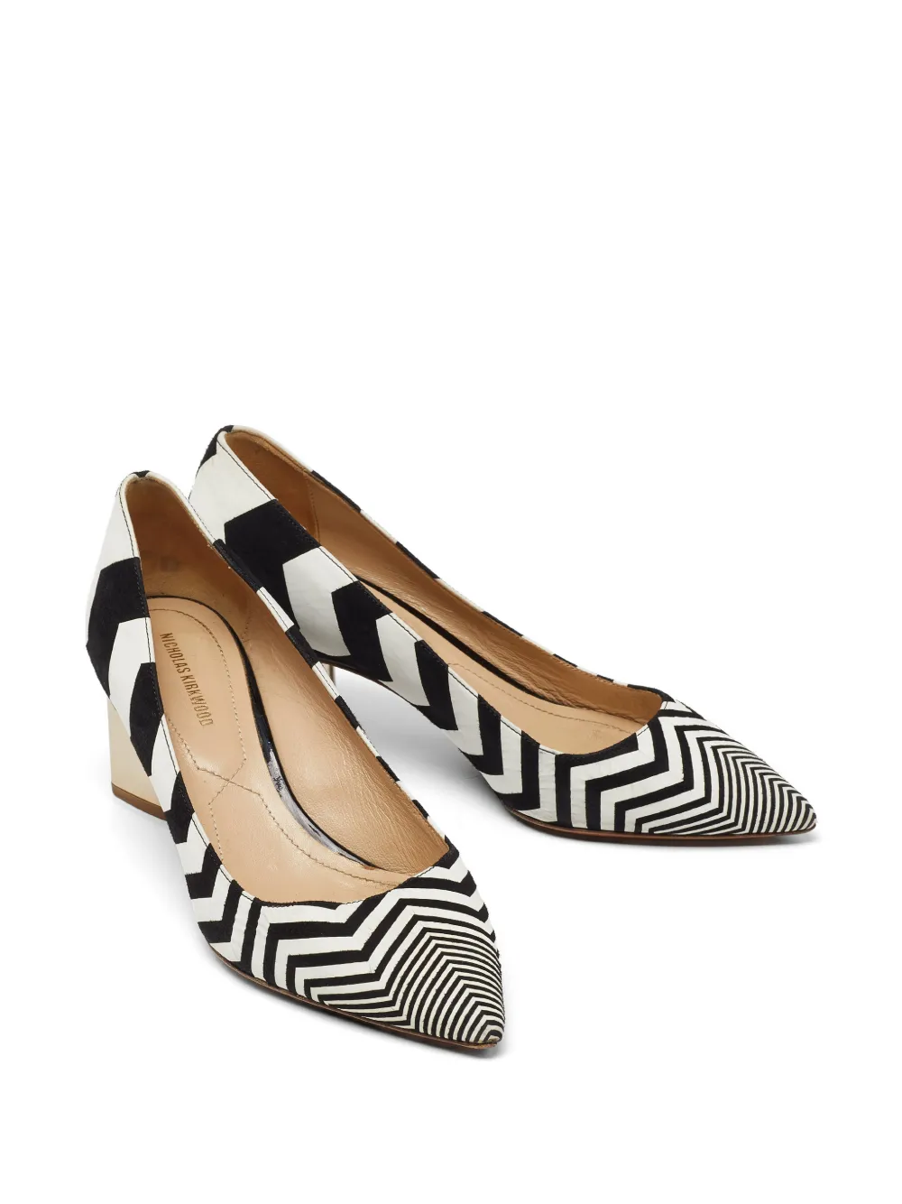 Nicholas Kirkwood pointed-toe block-heel pumps - Black