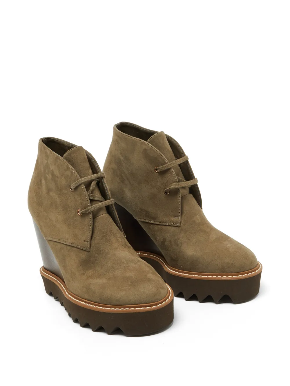 Stella McCartney Pre-Owned Leana wedge boots - Verde
