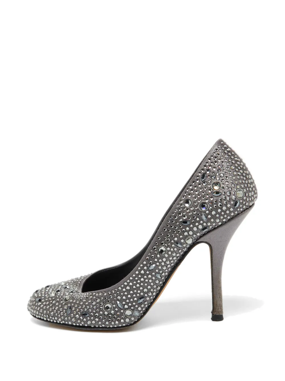 Gina escarpins Gina à ornements en satin gris foncé Gina escarpins Gina à ornements en satin gris foncé