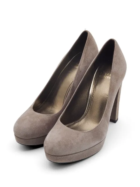 Stuart Weitzman pumps i ruskind med plateausål