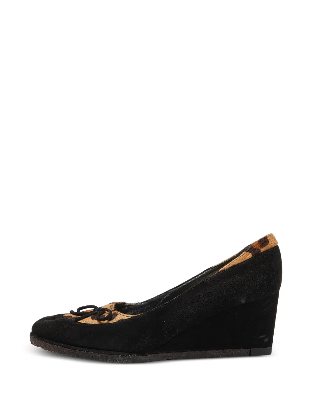 Stuart Weitzman calf hair wedge pumps - Nero