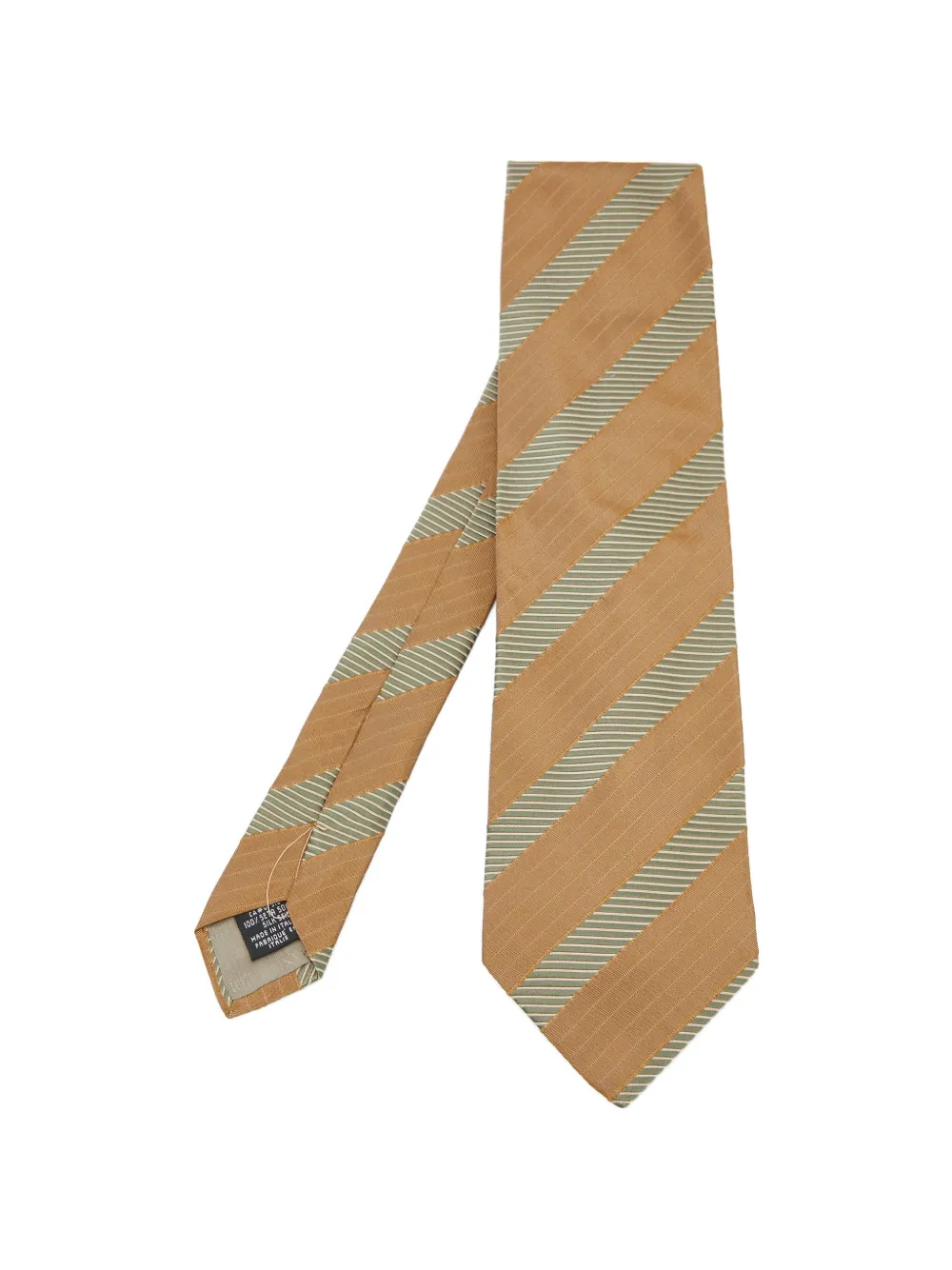 Giorgio Armani Pre-Owned striped jacquard tie - Marrone