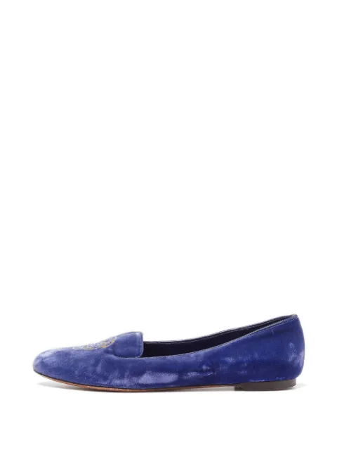 Alexander McQueen Pre-Owned Skull velvet slippers