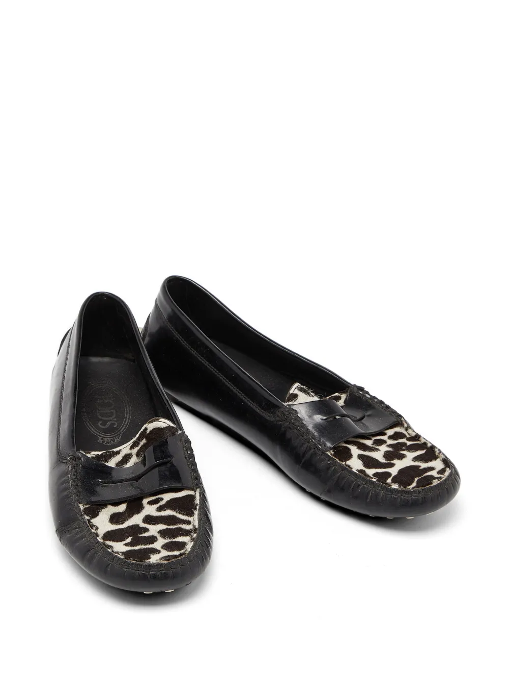 Tod's Vintage Gommino animal-print loafers - Schwarz