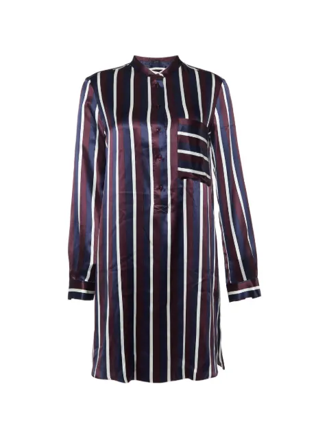 JOSEPH satin college stripe blouse