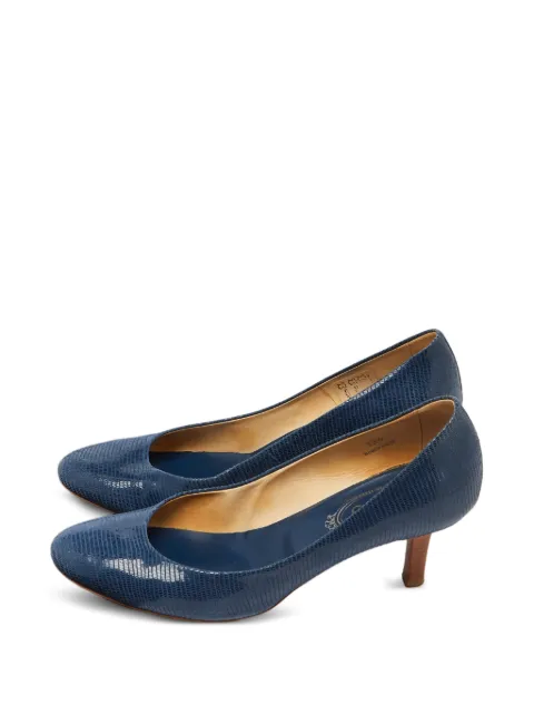 Tod's Vintage lizard-effect leather pumps