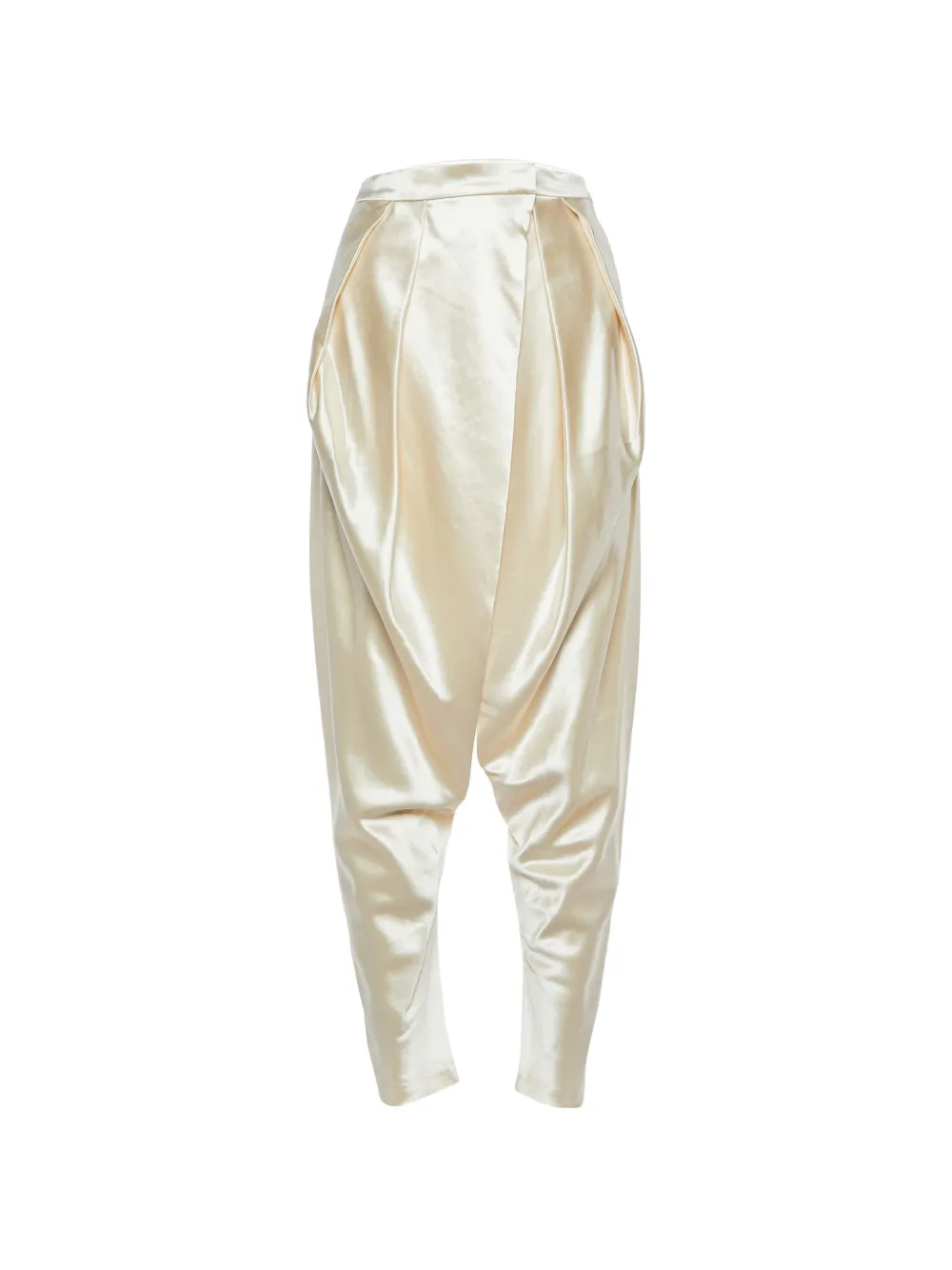 Balmain Pre-Owned pleated draped trousers - Nude