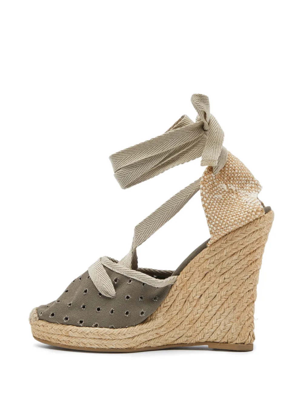 Stella McCartney Pre-Owned ankle-wrap wedge pumps - Grigio