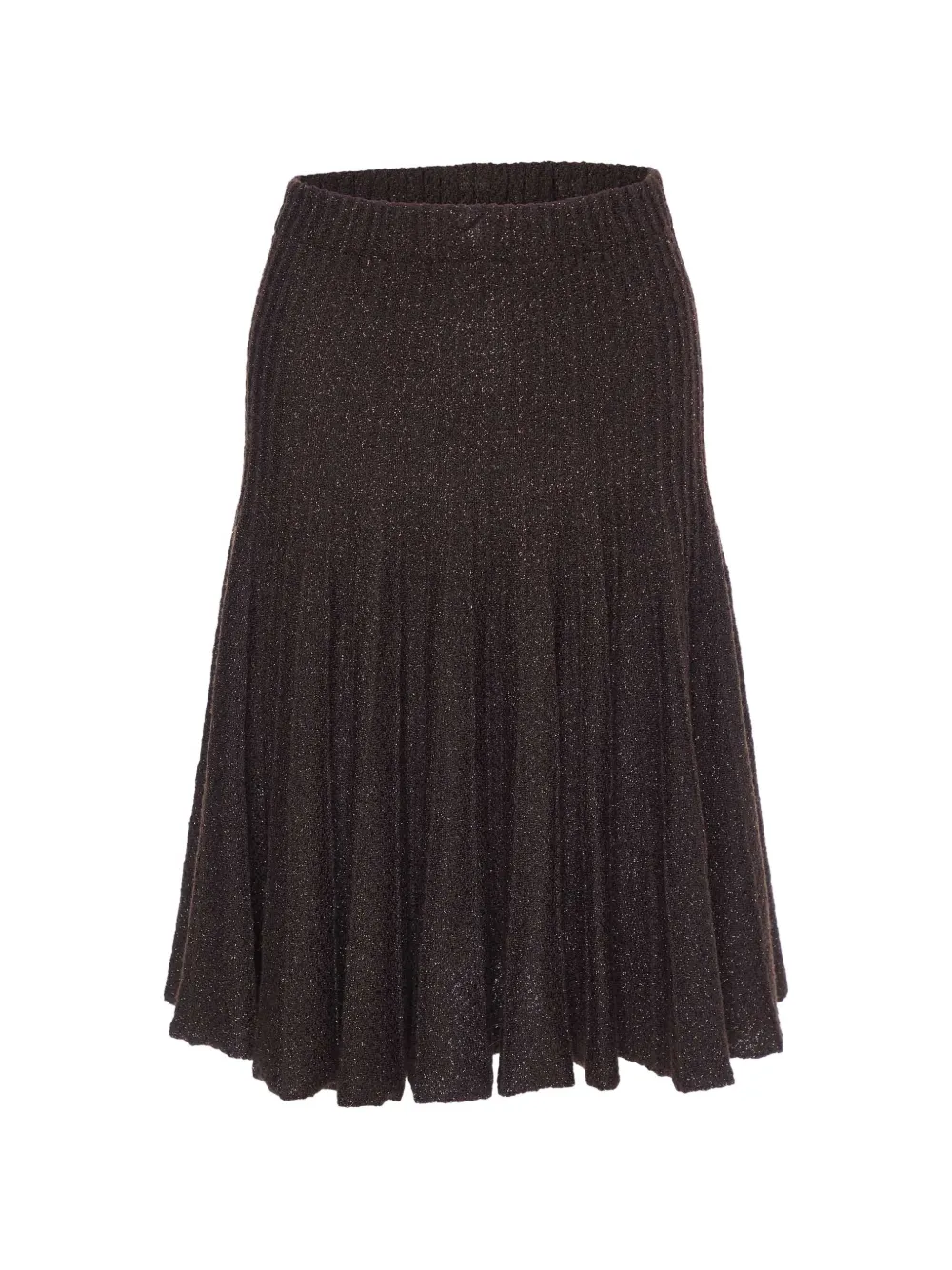 Etro Pre-Owned Lurex knit skirt - Marrone