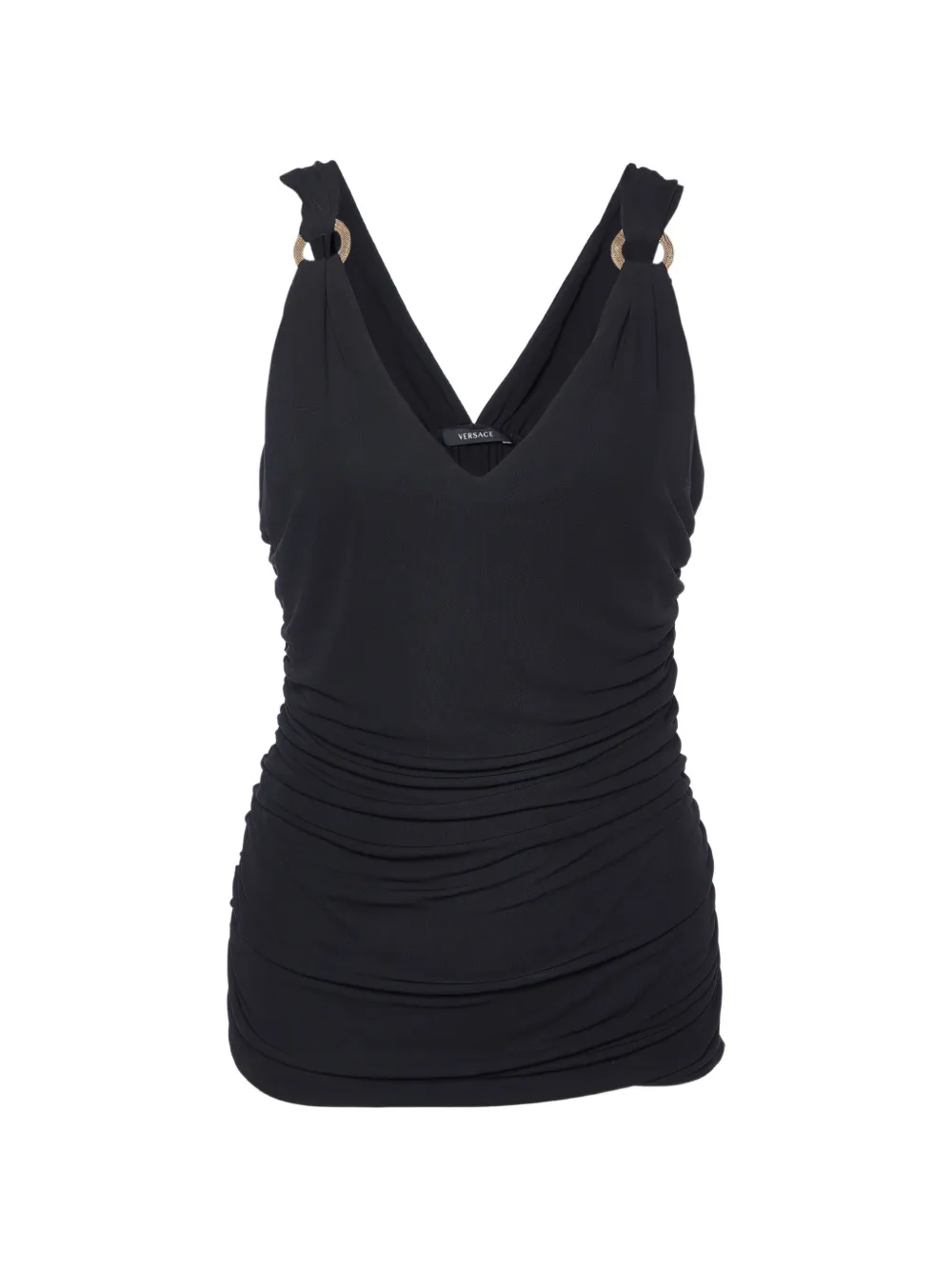 Versace Pre-Owned ruched sleeveless top - Nero