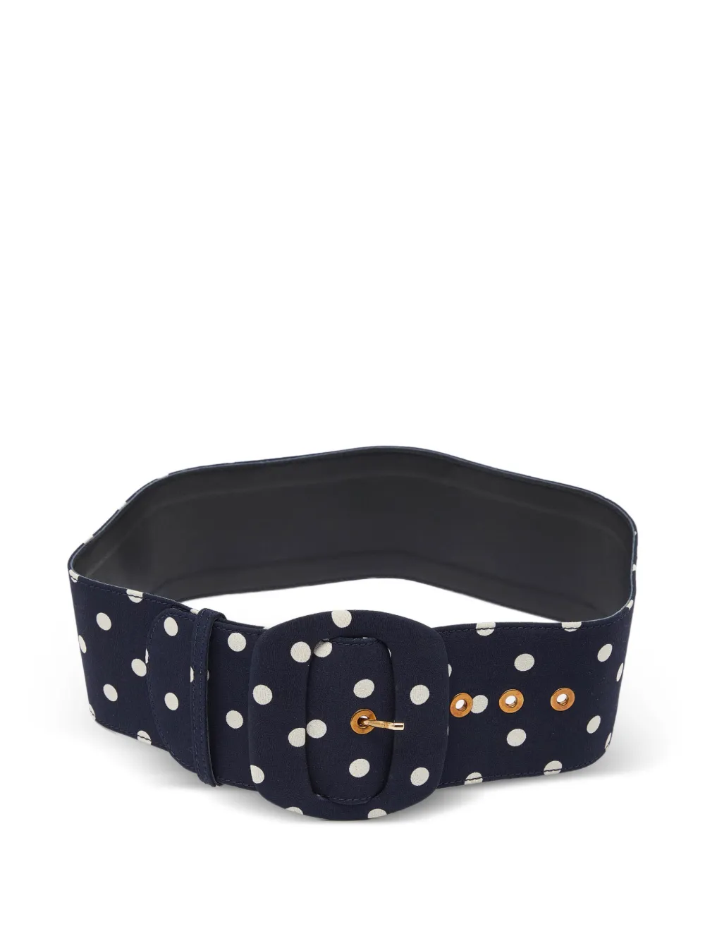 Moschino Pre-Owned polka dot buckle belt - Blu