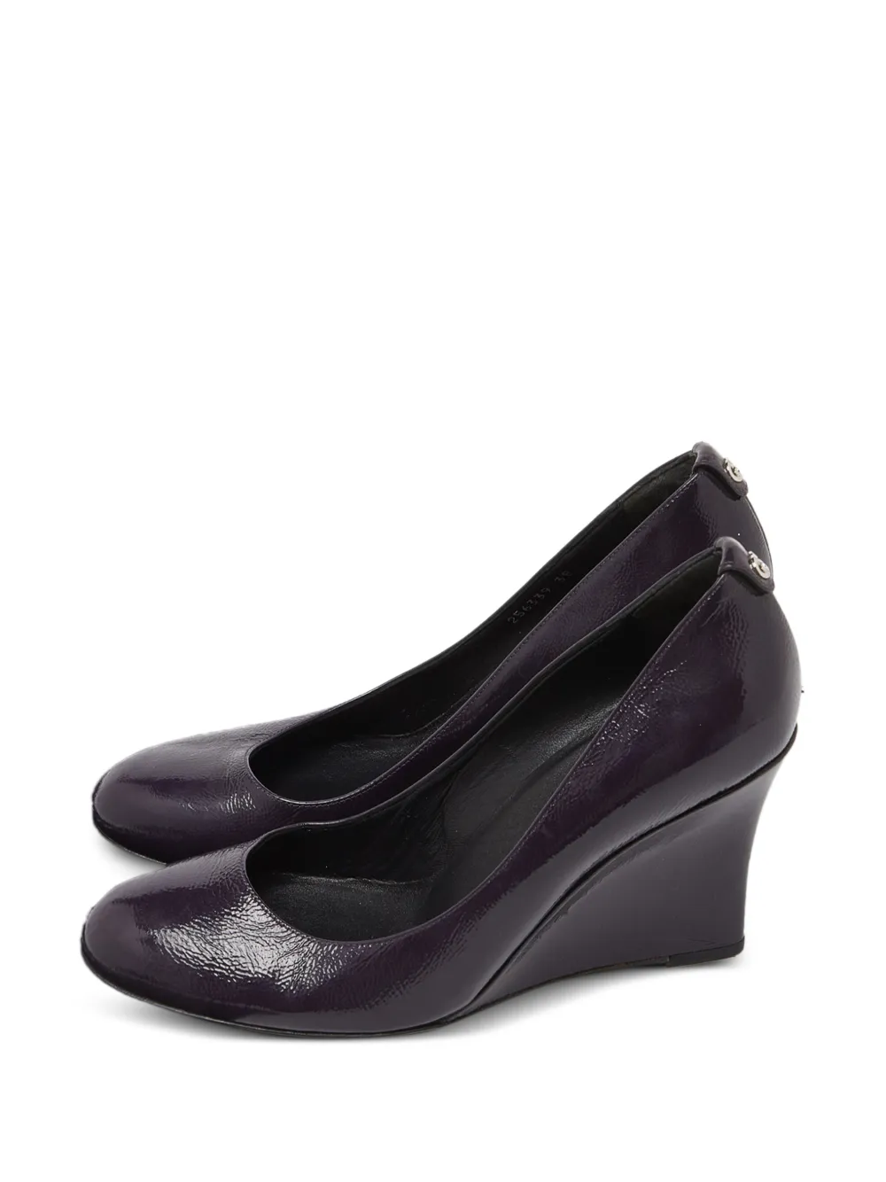 Gucci Pre-Owned leather wedge pumps - Violett