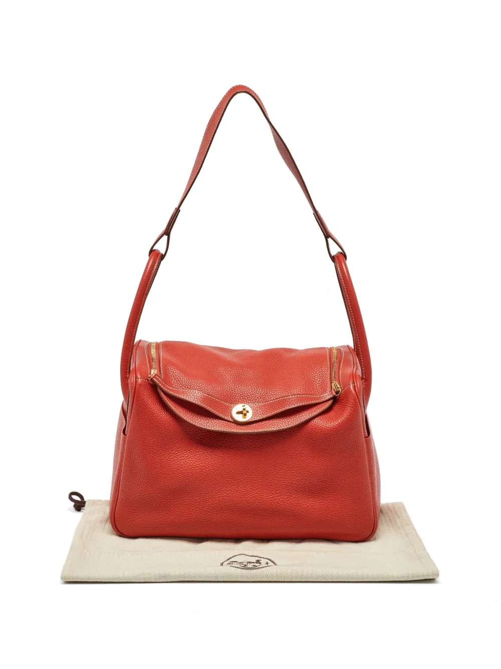 Hermès Pre-Owned Lindy 34 leren schoudertas Rood