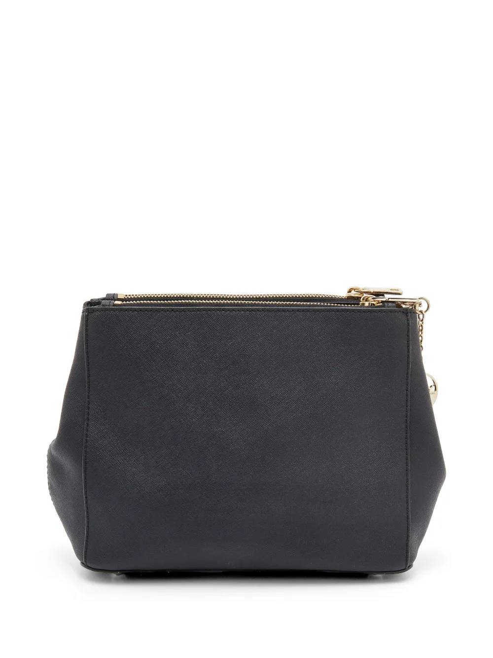 DKNY Saffiano leather double-zip crossbody bag - Nero