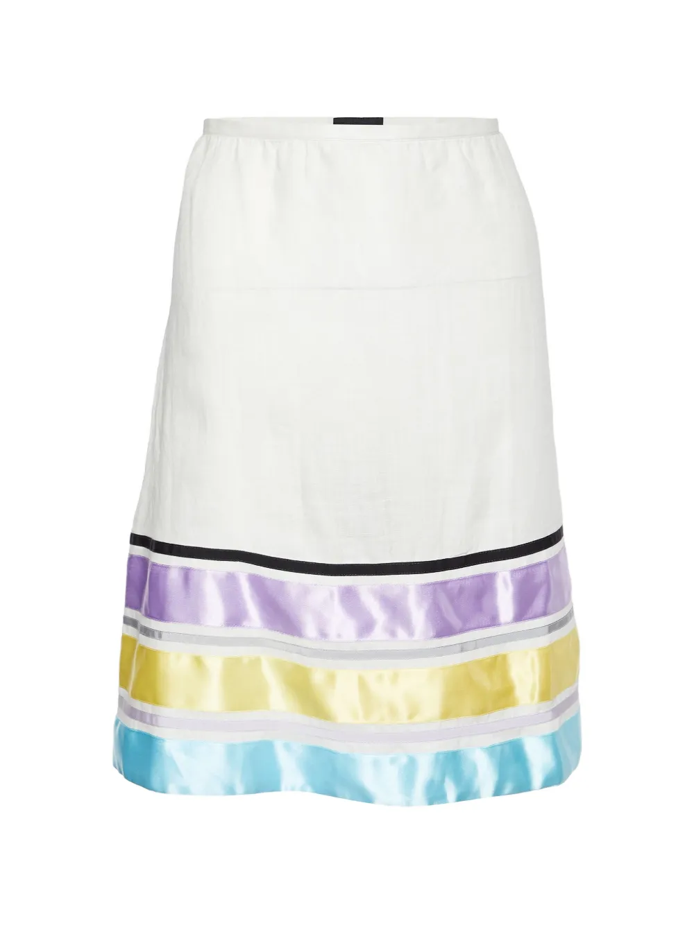 Emporio Armani Pre-Owned contrast-trim mini skirt - Bianco