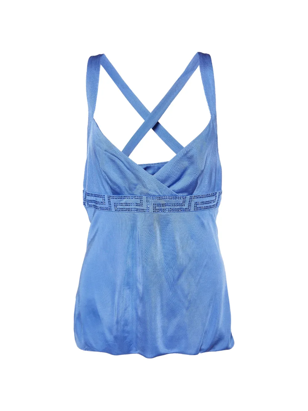 Versace Pre-Owned 2008 crystal Greca tank top - Blu