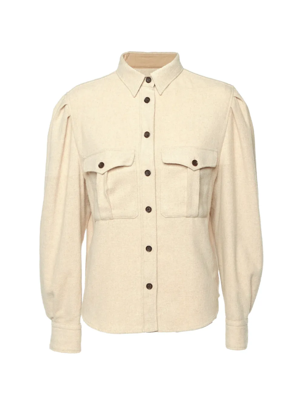MARANT ÉTOILE puff-sleeve shirt - Toni neutri