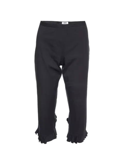 Moschino Cheap & Chic pantalones capri con ribetes de volantes