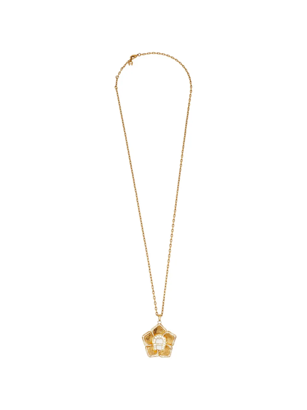 Aigner Vintage flower-motif necklace - Oro