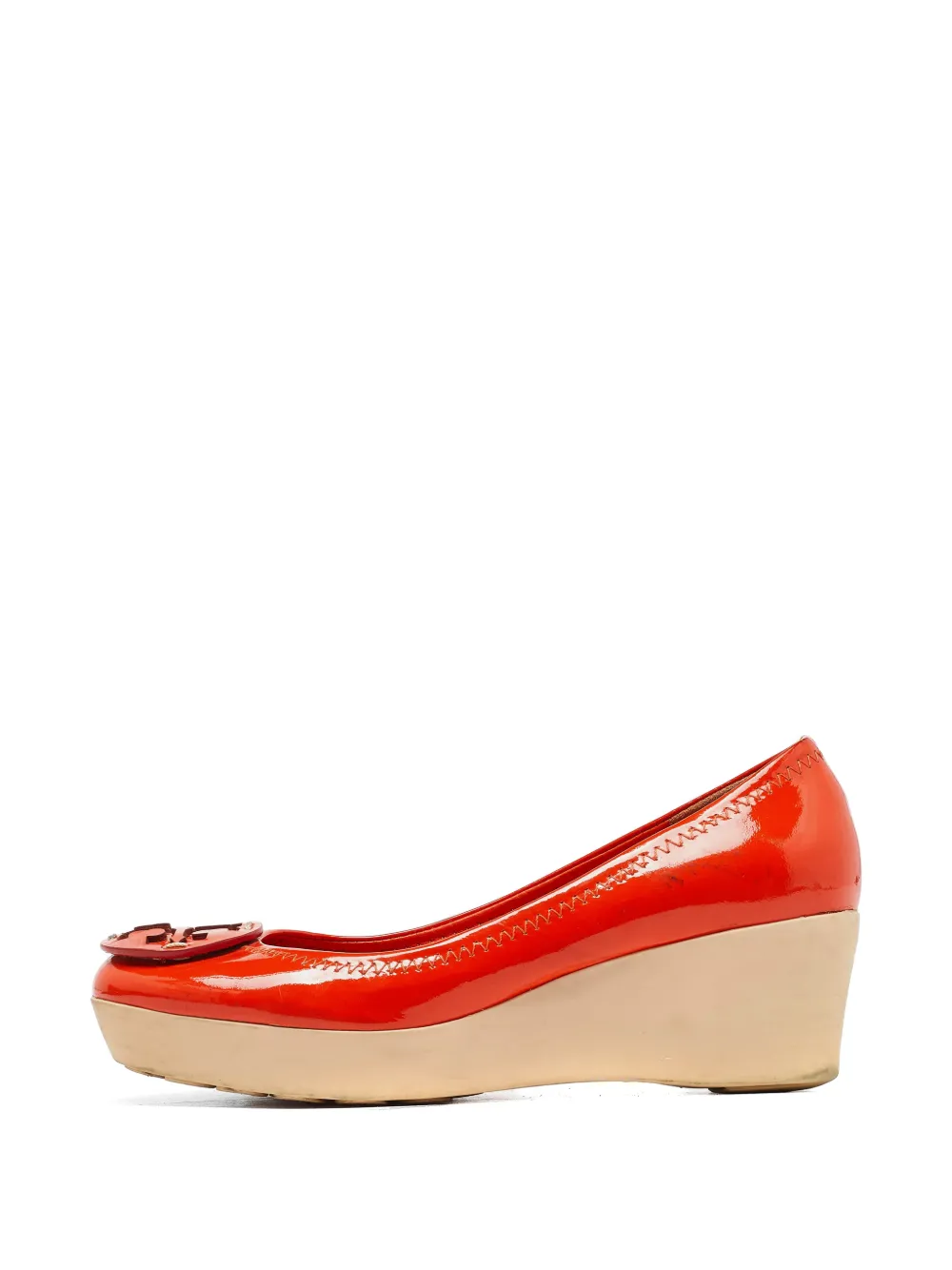 Tory Burch wedge platform pumps - Orange