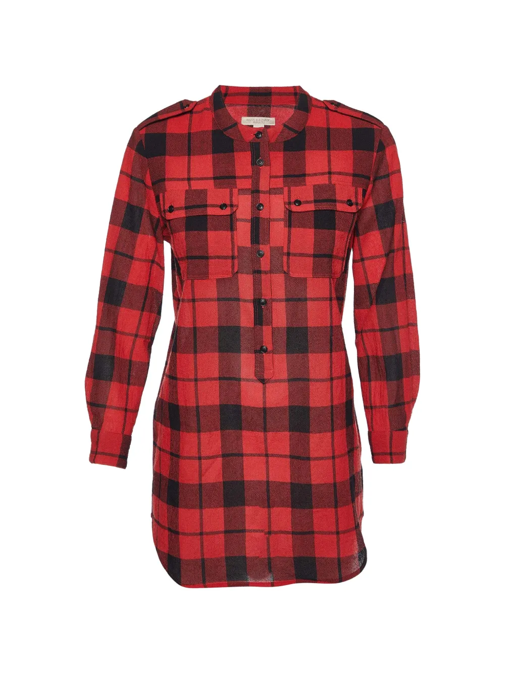 Burberry Pre-Owned checked long-sleeve blouse - Rosso