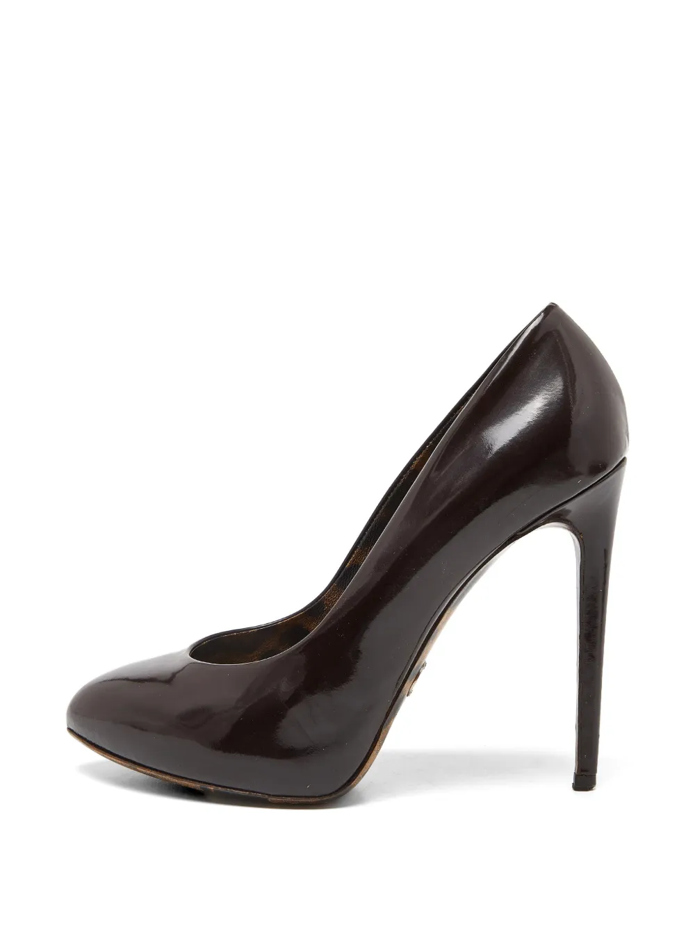 Dolce & Gabbana Pre-Owned patent leather platform pumps - Braun