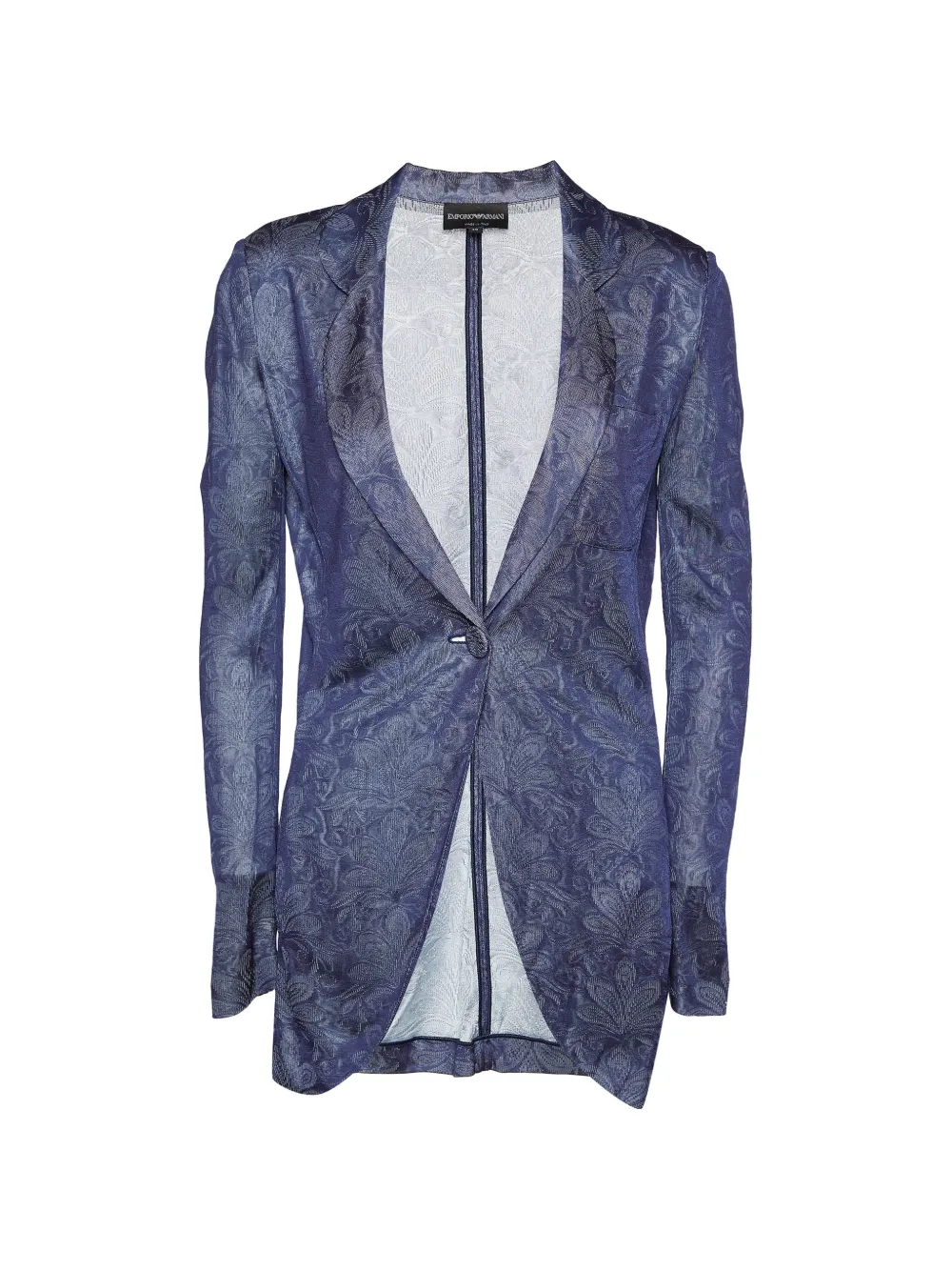Emporio Armani Pre-Owned perforated knit blazer - Blau