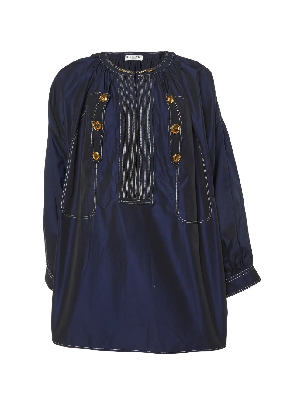 Givenchy Pre-Owned hook-and-button blouse - Blu