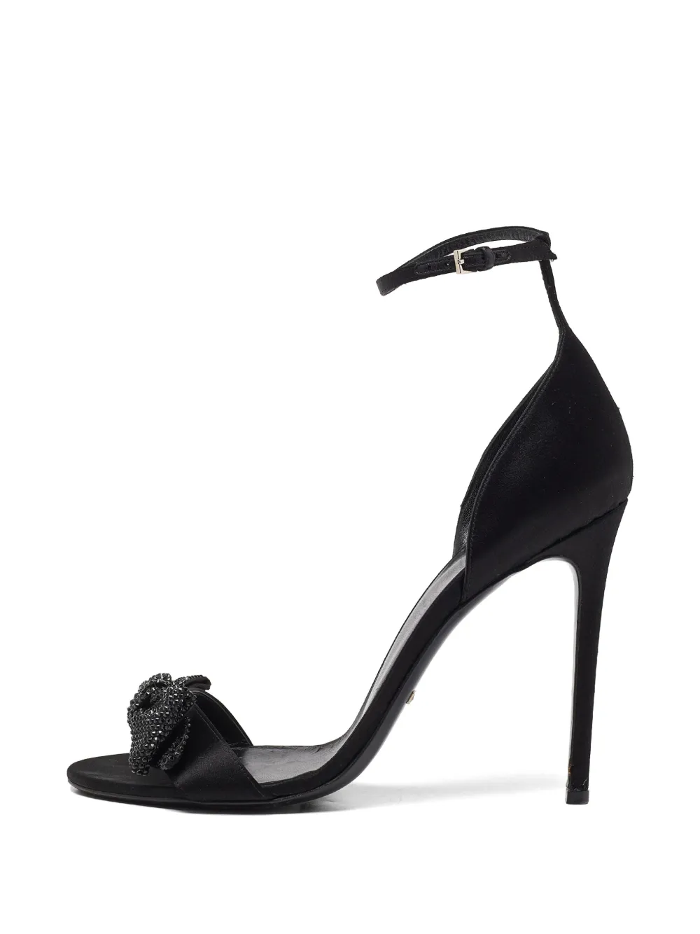 Gucci Pre-Owned crystal-embellished bow sandals - Nero