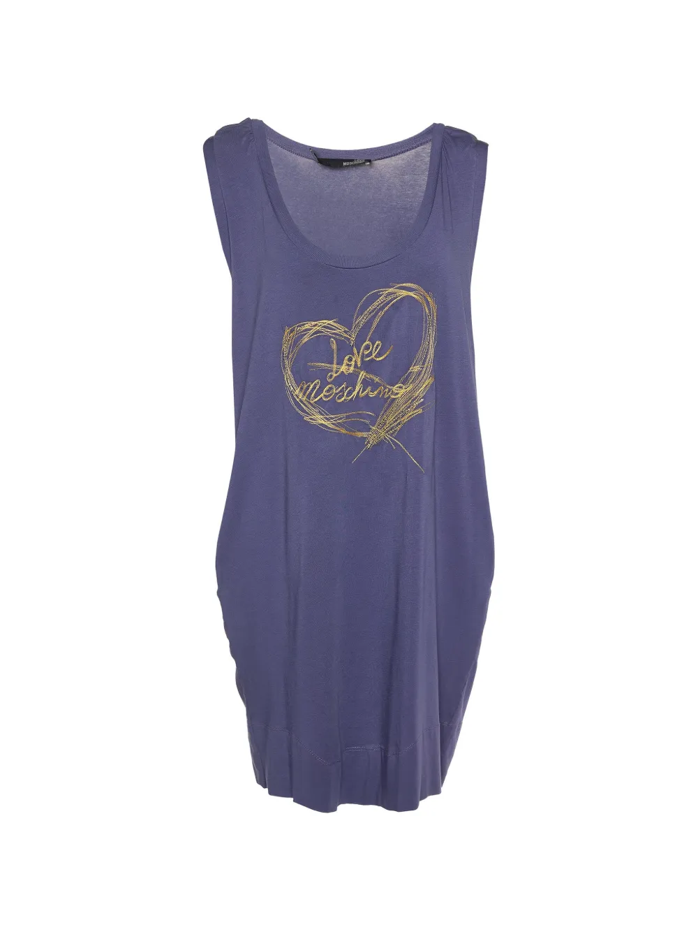 Love Moschino logo-embroidered sleeveless mini dress - Viola