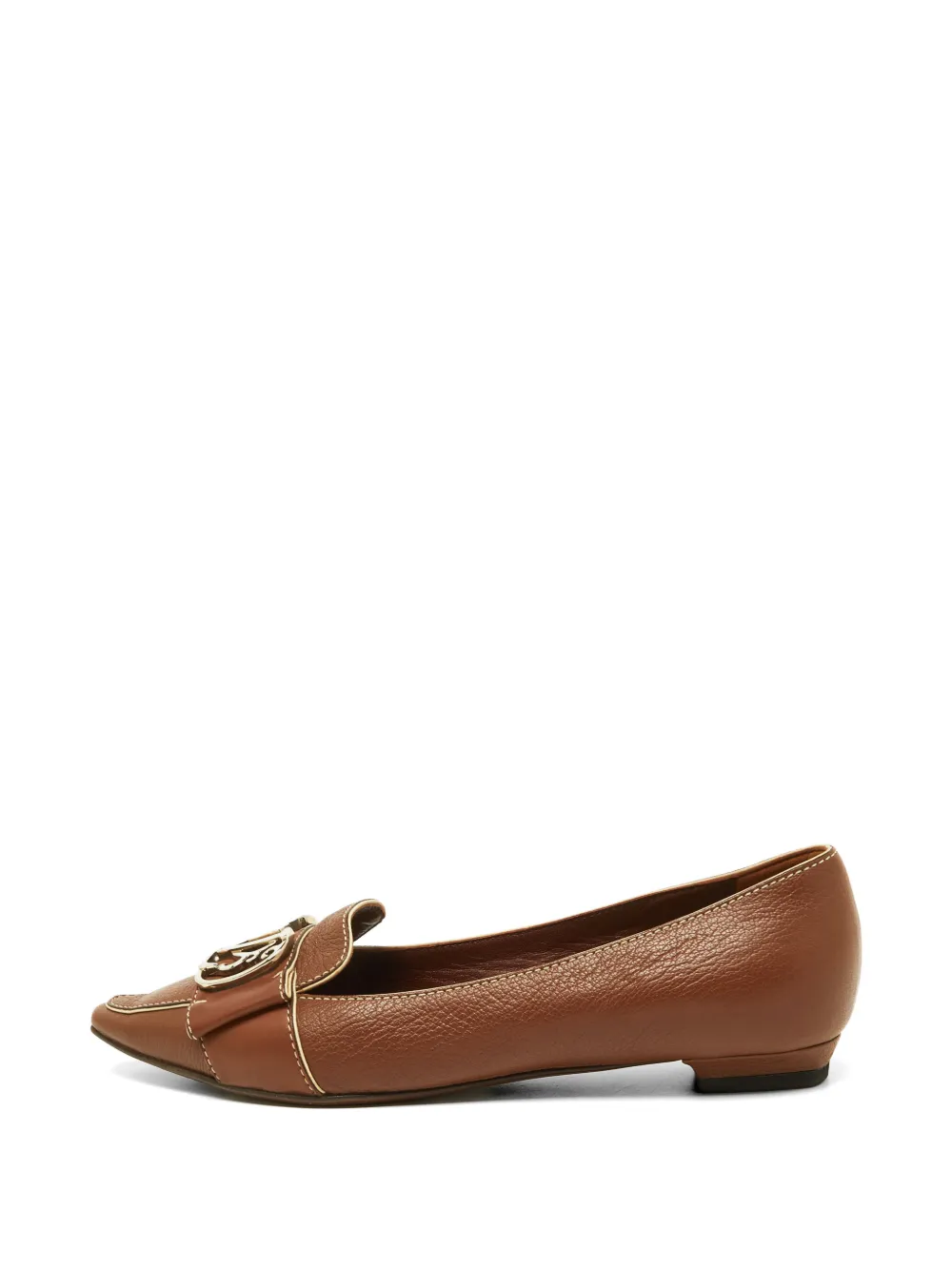 Louis Vuitton Pre-Owned leather ballet flats - Braun