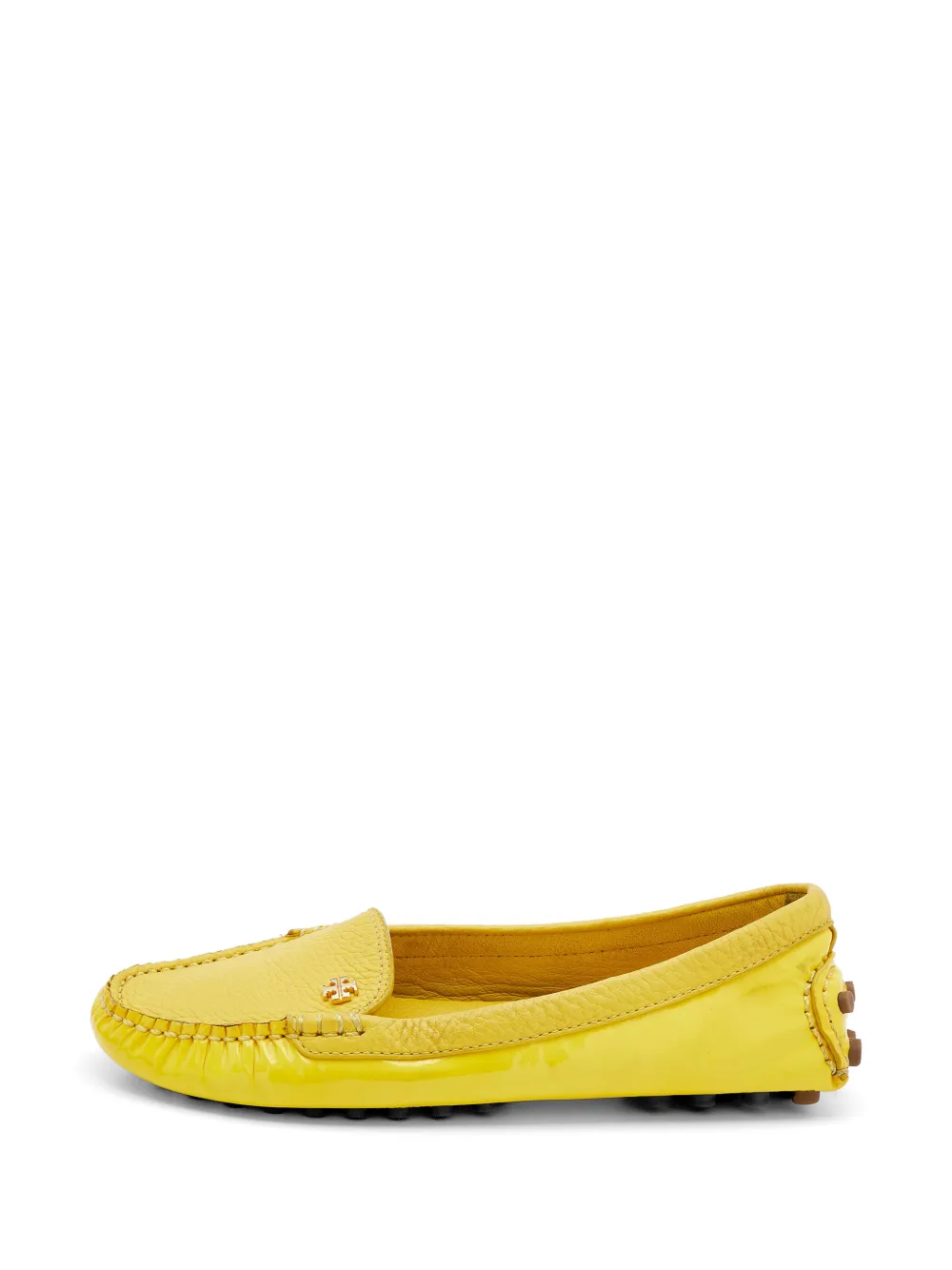 Tory Burch logo patent leather loafers - Giallo