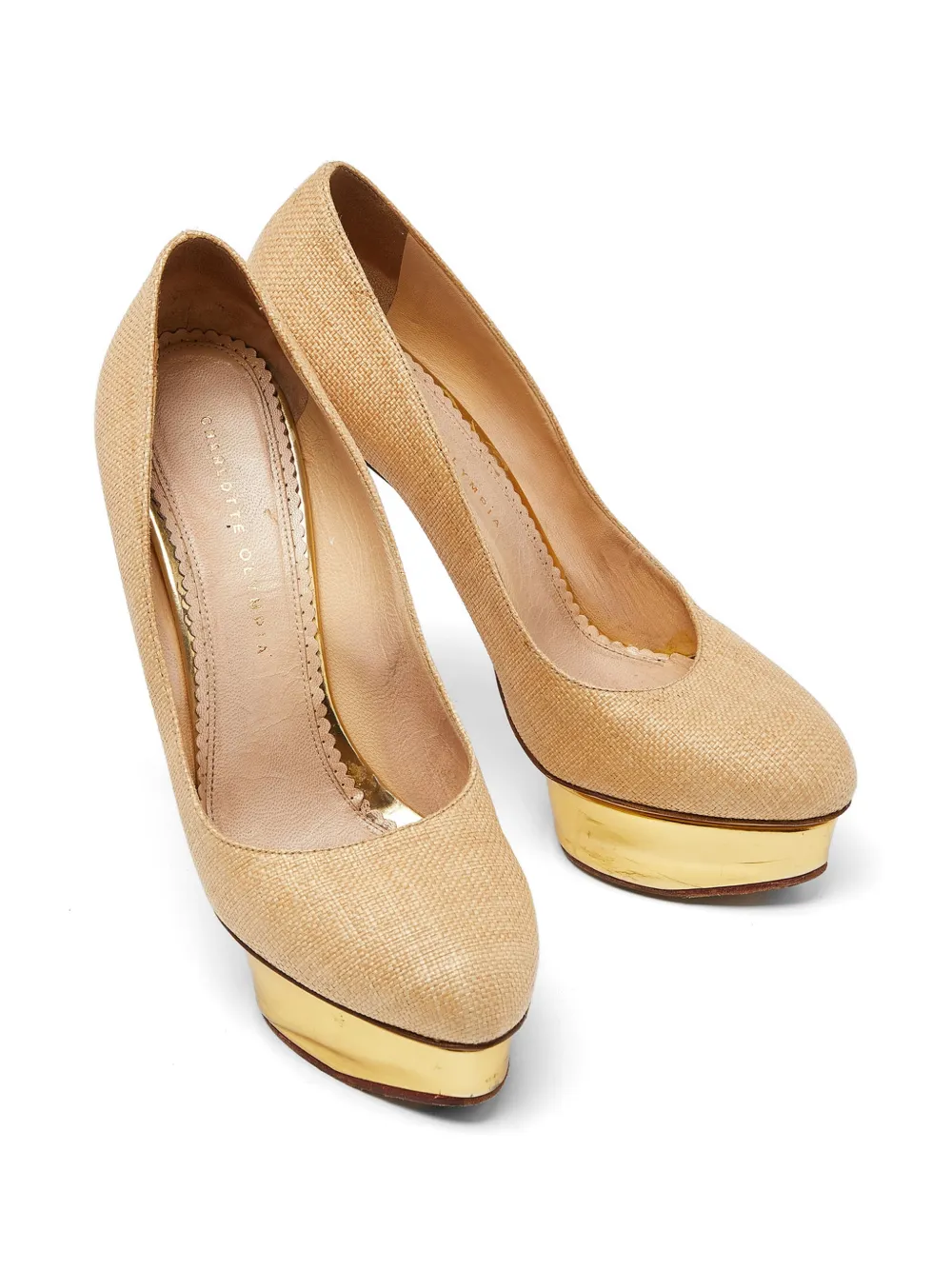 Charlotte Olympia escarpins Dolly en raphia - Marron Charlotte Olympia escarpins Dolly en raphia - Marron