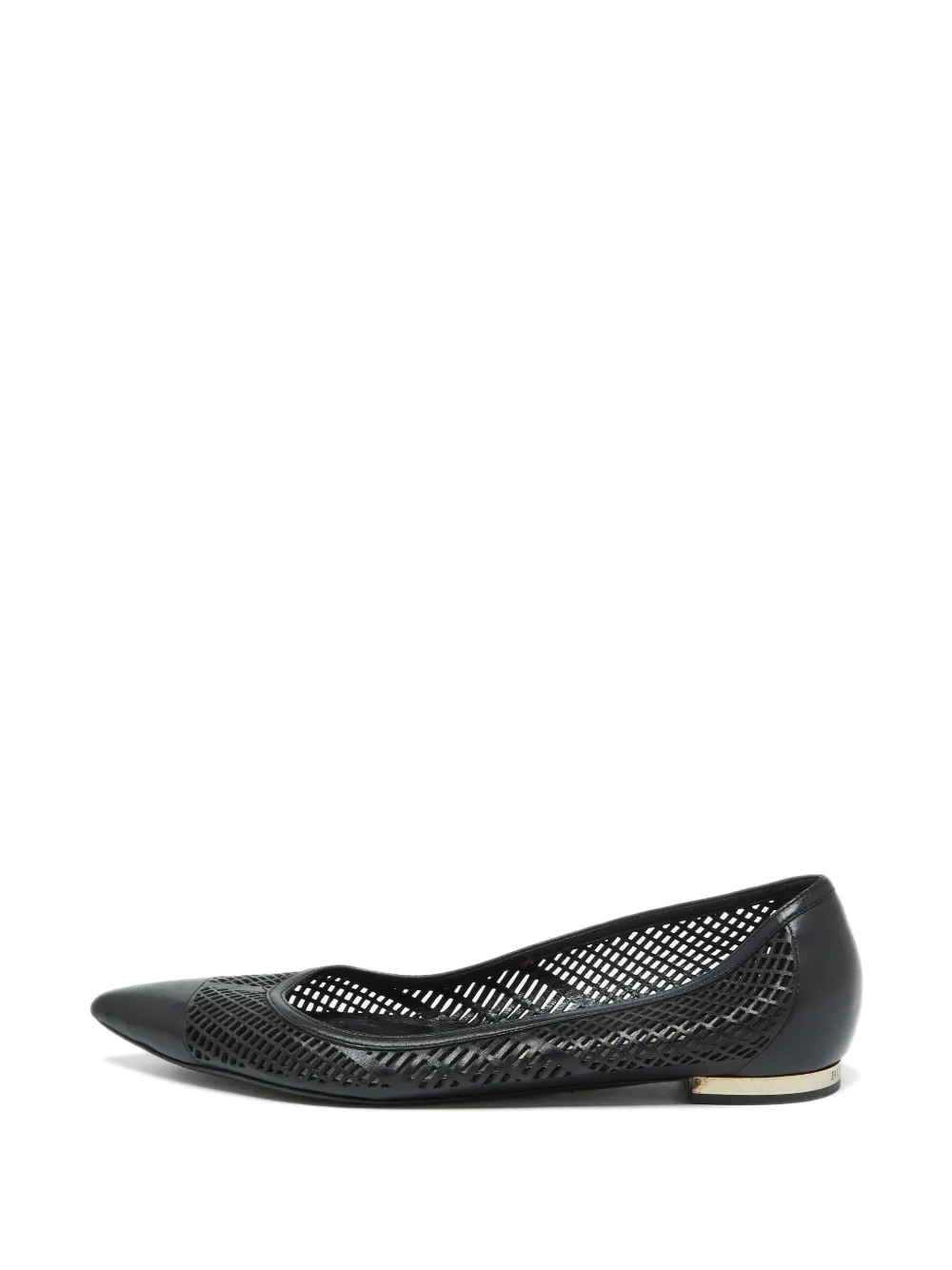 Burberry Pre-Owned Bradshaw laser-cut flats - Black