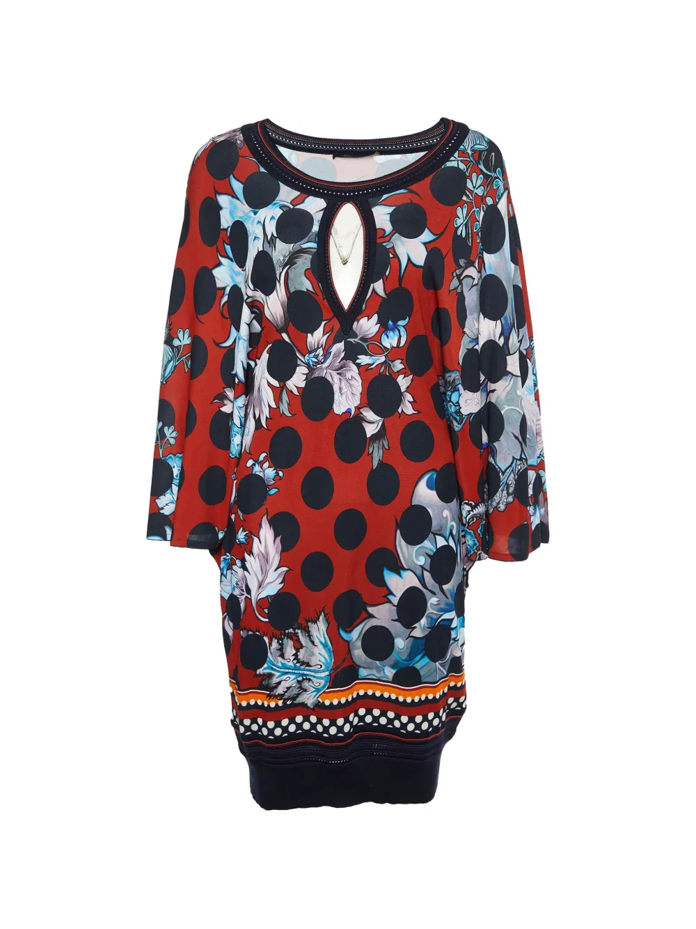 Roberto Cavalli Vintage Minikleid mit Blumenprint - Rot