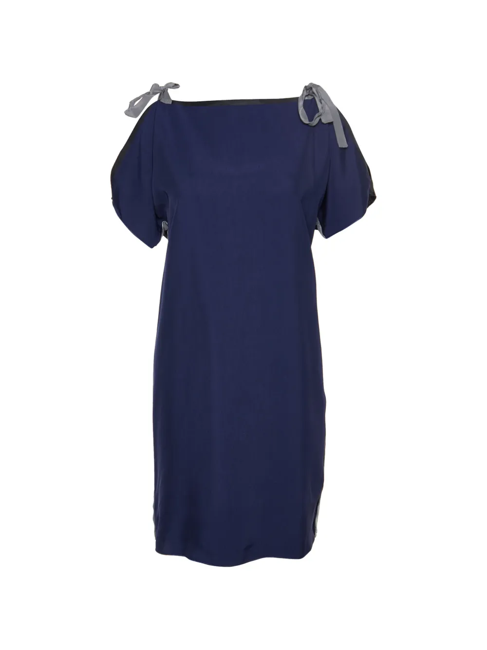 Sportmax bow-detail jersey mini dress - Blu