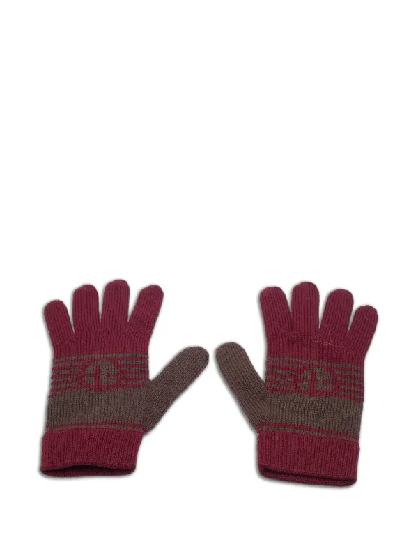 Emporio Armani Pre-owned Gloves Burgundy Acrylic and Wool in Red