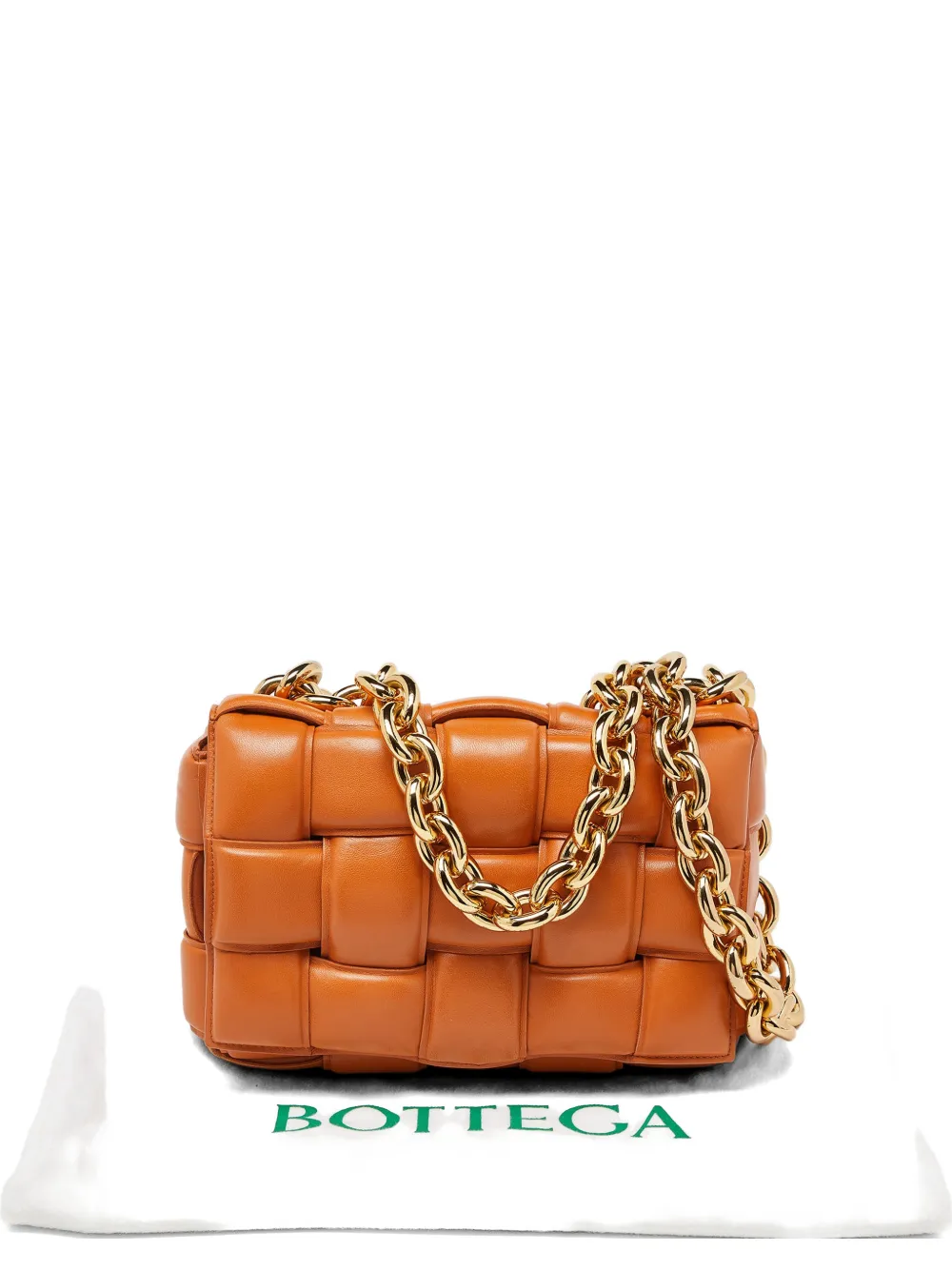 Bottega Veneta Pre-Owned Cassette chain shoulder bag - Arancione