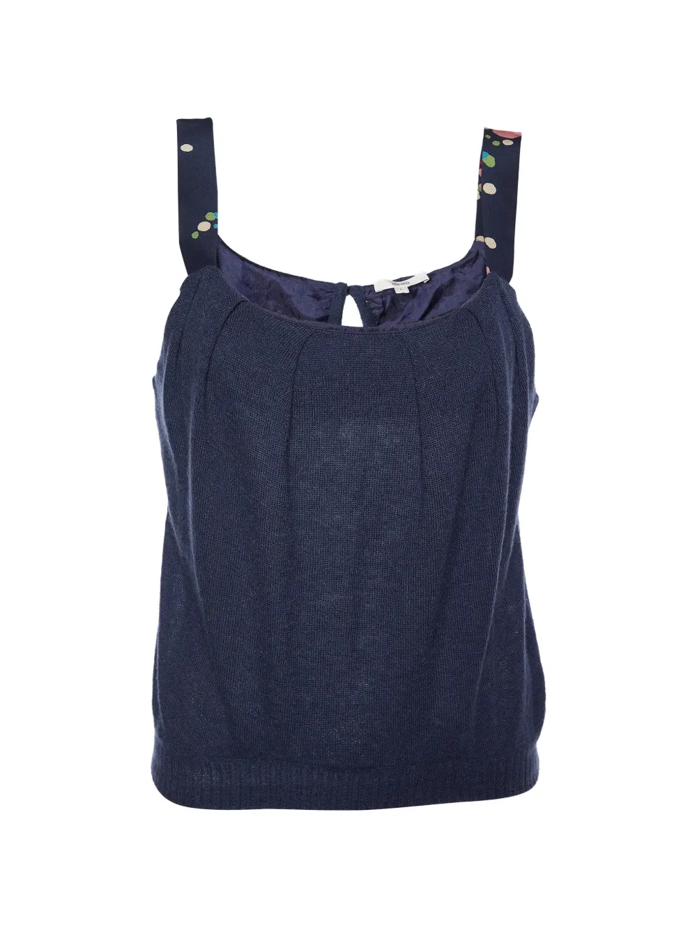 Kenzo Pre-Owned pleated silk-strap top - Blu