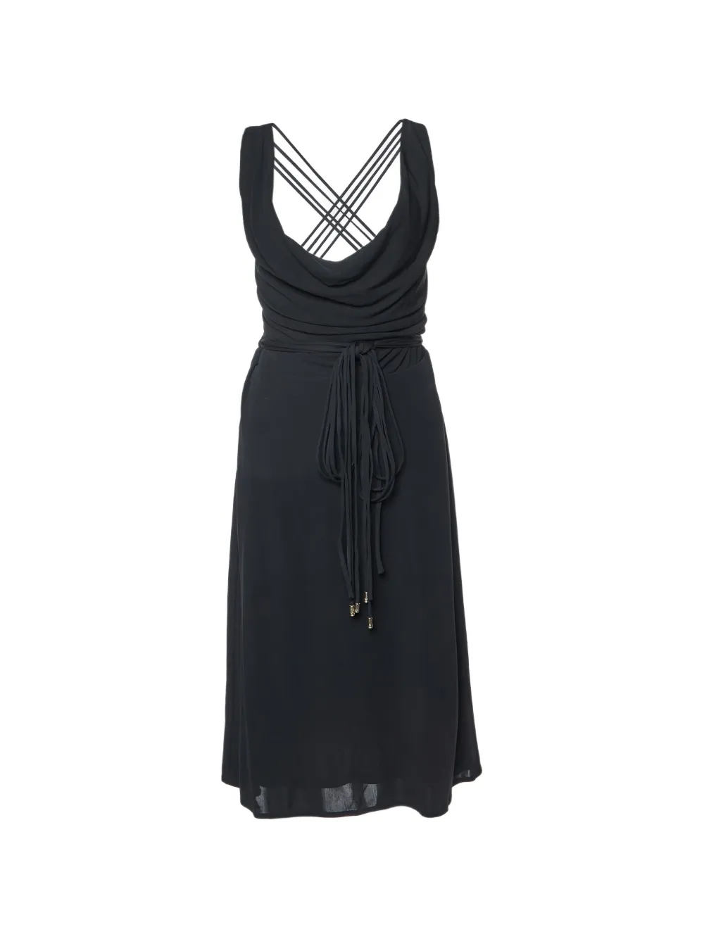 Versace Pre-Owned lace-up sleeveless dress - Schwarz