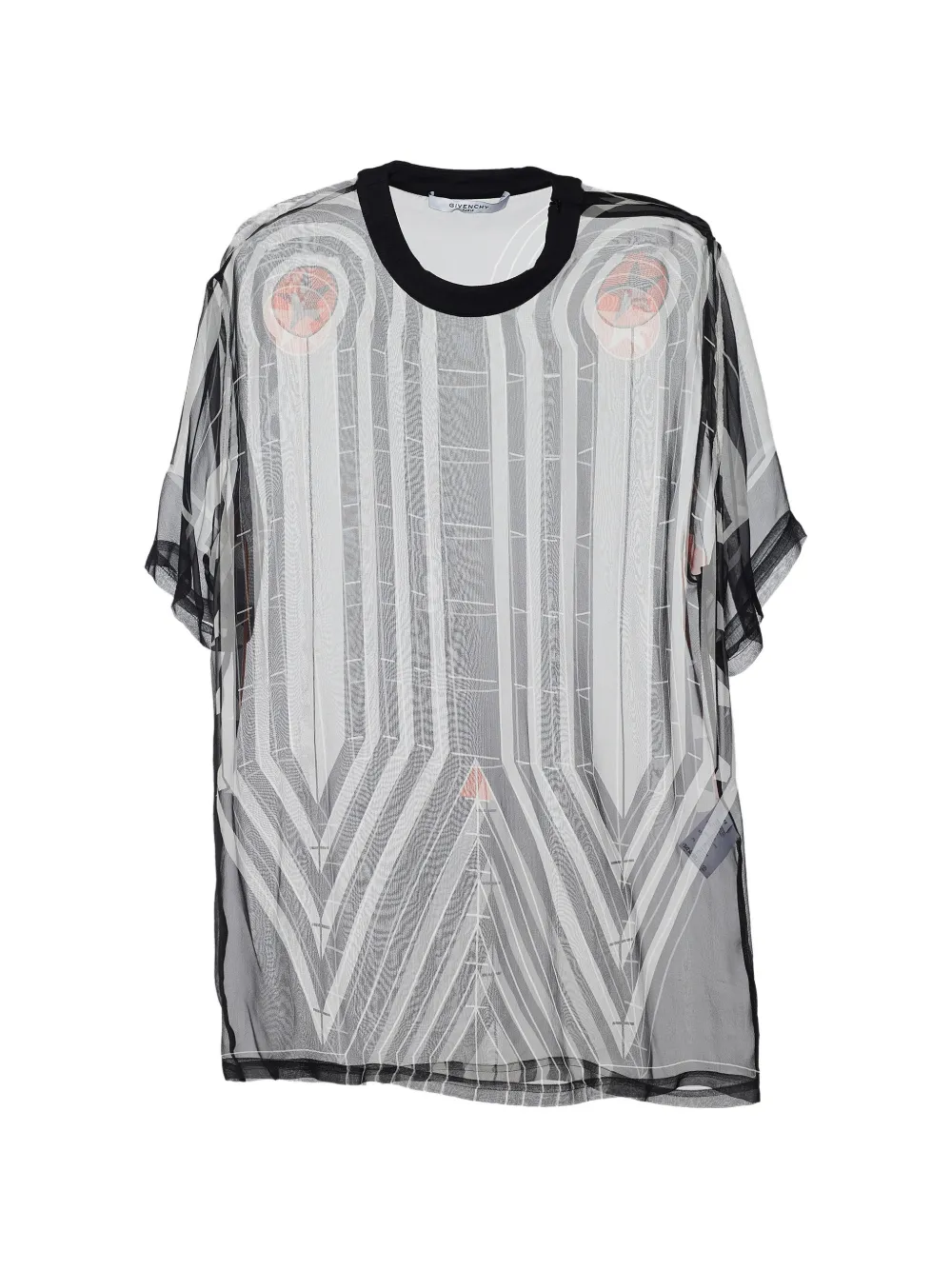 Givenchy Pre-Owned stripe-print sheer blouse - Nero