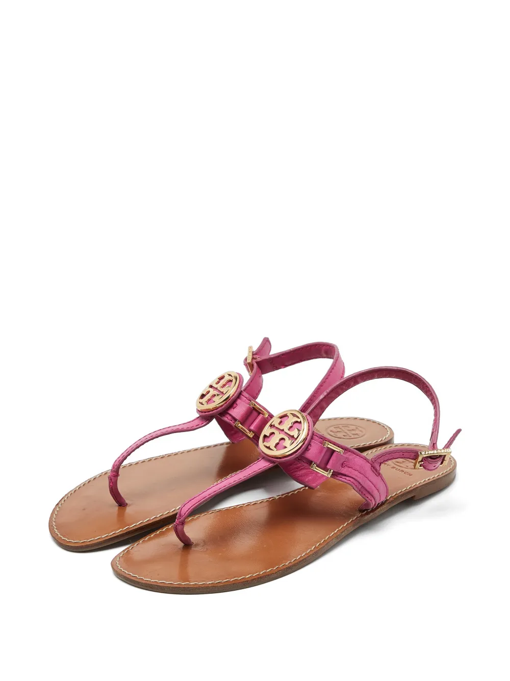 Tory Burch logo-detail thong sandals - Rosa