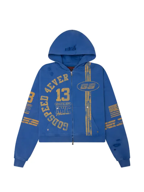 GODSPEED Roadster distressed zip-up hoodie